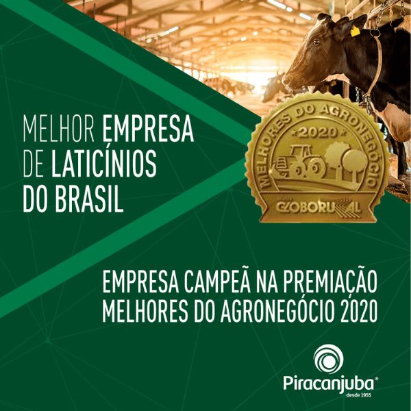 Piracanjuba é vencedora do prêmio Melhores do  Agronegócio 2020
