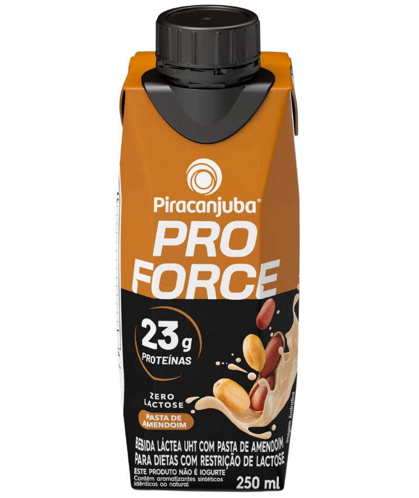 Bebida Láctea Proteica Piracanjuba ProForce Pasta de Amendoim, 23g de proteínas