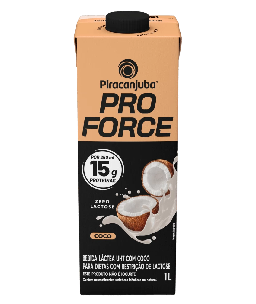 Bebida Láctea Proteica Piracanjuba ProForce Coco, 15g de proteínas, 1 litro