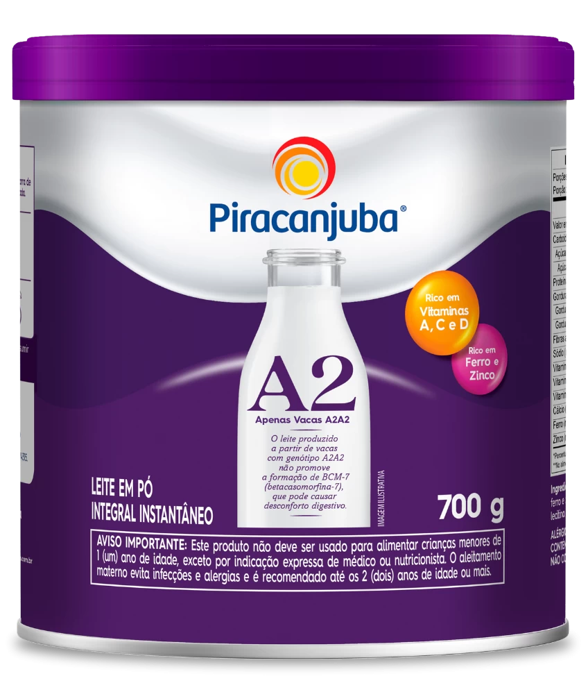 Leite em Pó Integral Instantâneo A2 Piracanjuba 700g