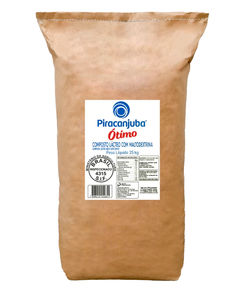 Composto Lácteo com Maltodextrina Piracanjuba Ótimo 25kg