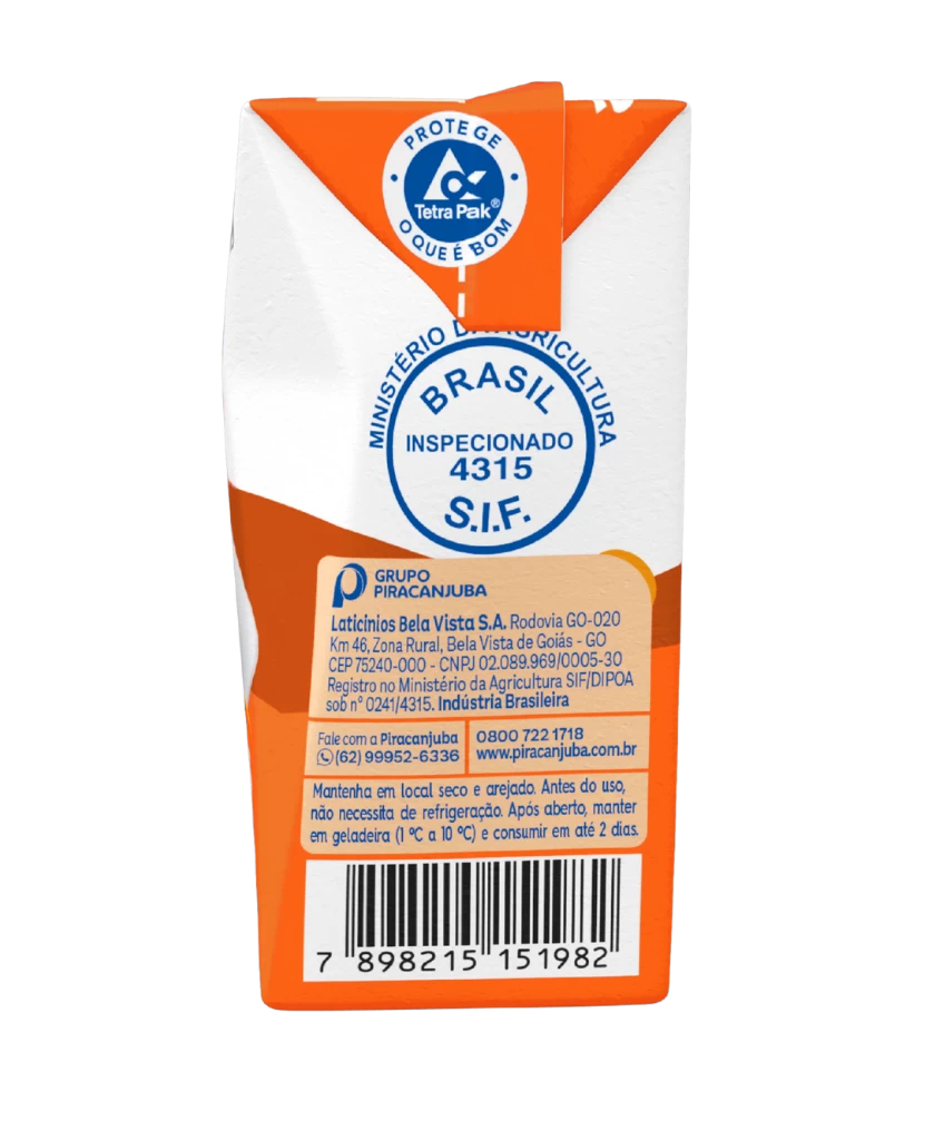 Creme de Leite Zero Lactose Piracanjuba 200g