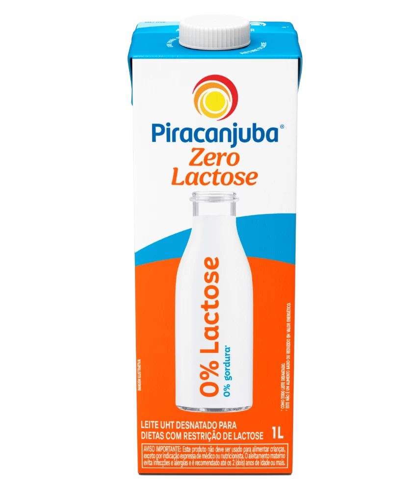 Leite Desnatado Zero Lactose Piracanjuba 1L