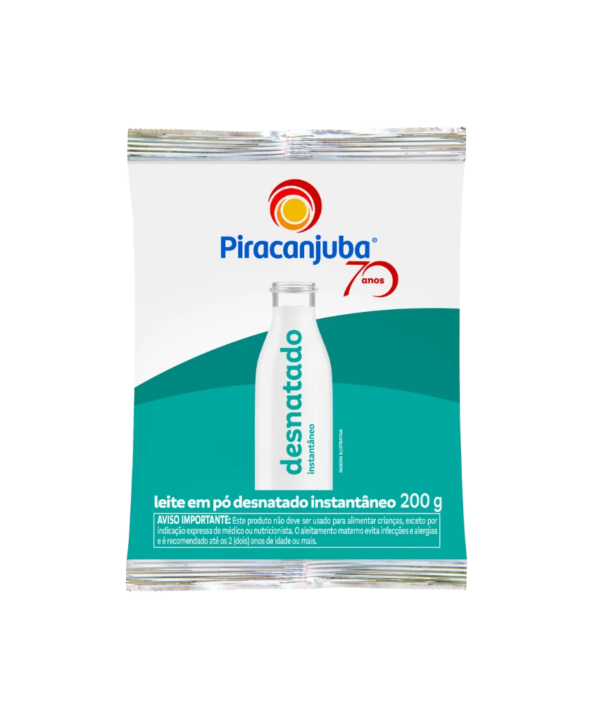 Leite em Pó Desnatado Instantâneo Piracanjuba 200g