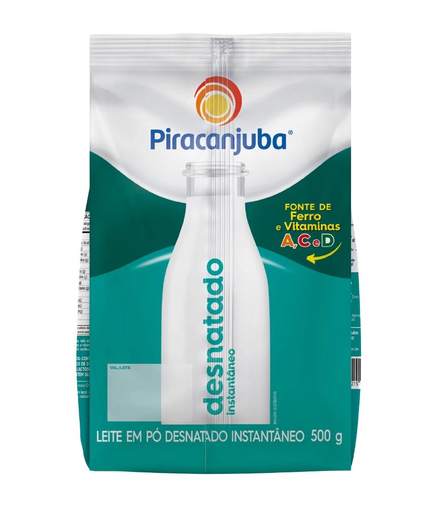 Leite em Pó Desnatado Instantâneo Piracanjuba 500g