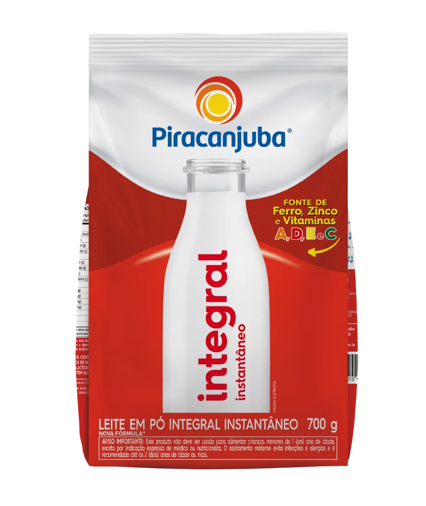 Leite em Pó Integral Instantâneo Piracanjuba 700g