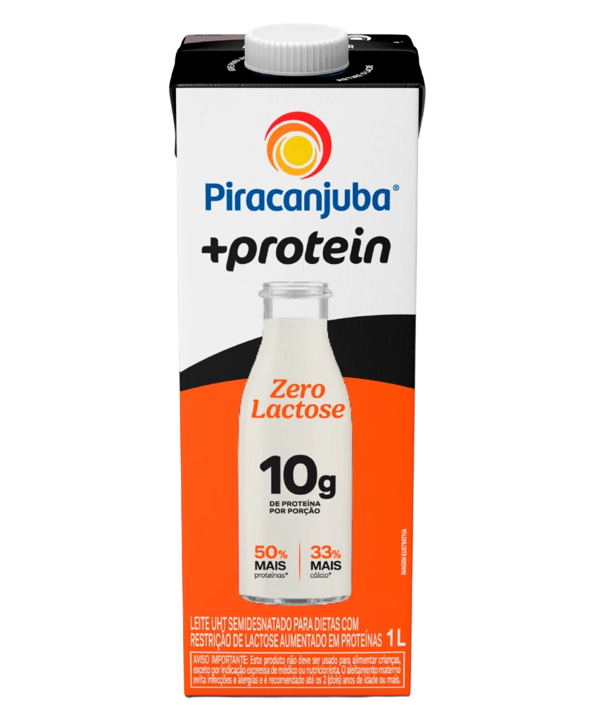 Leite Semidesnatado Zero Lactose Piracanjuba +Protein 1L