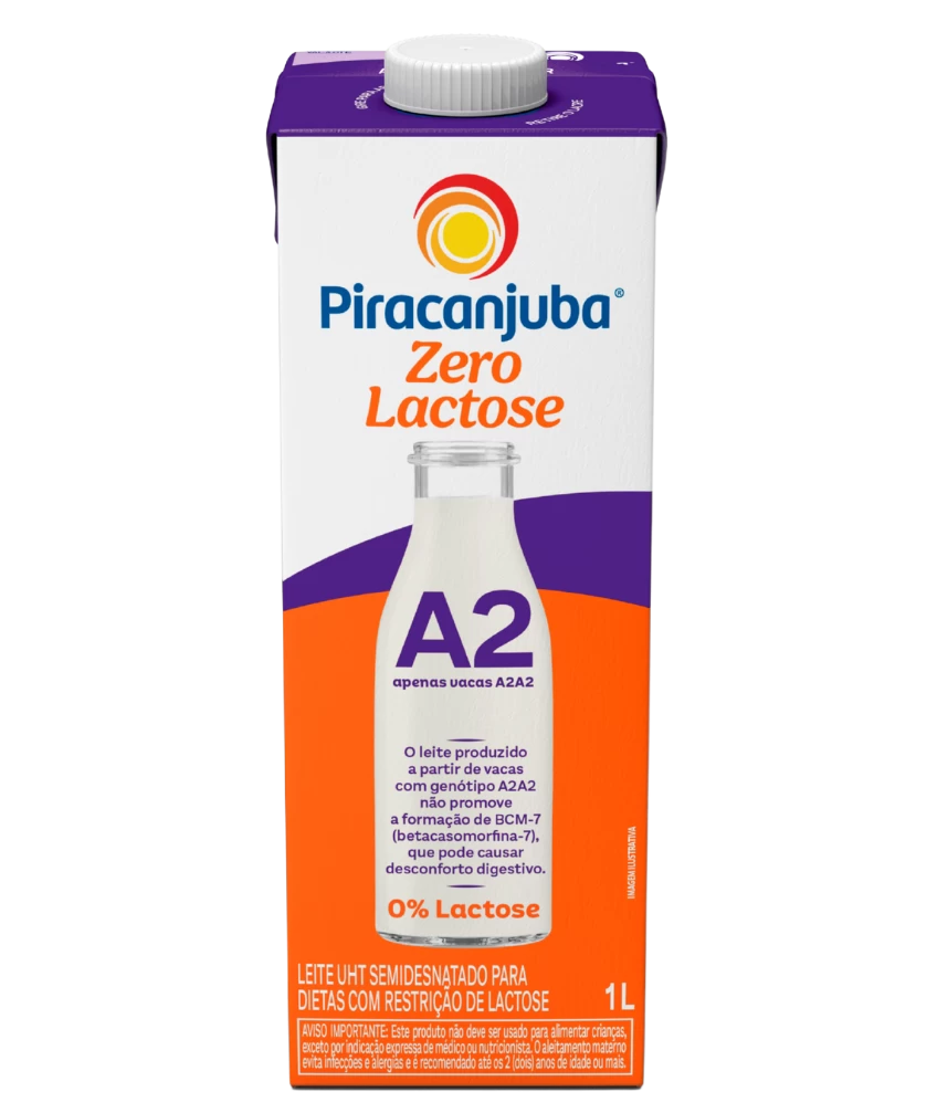 Leite Semidesnatado A2 Zero Lactose Piracanjuba 1L