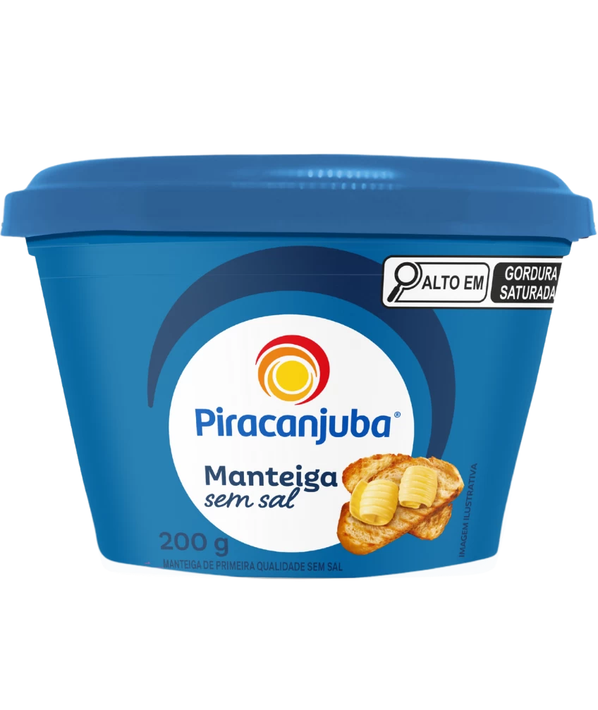 Manteiga sem Sal Piracanjuba 200g