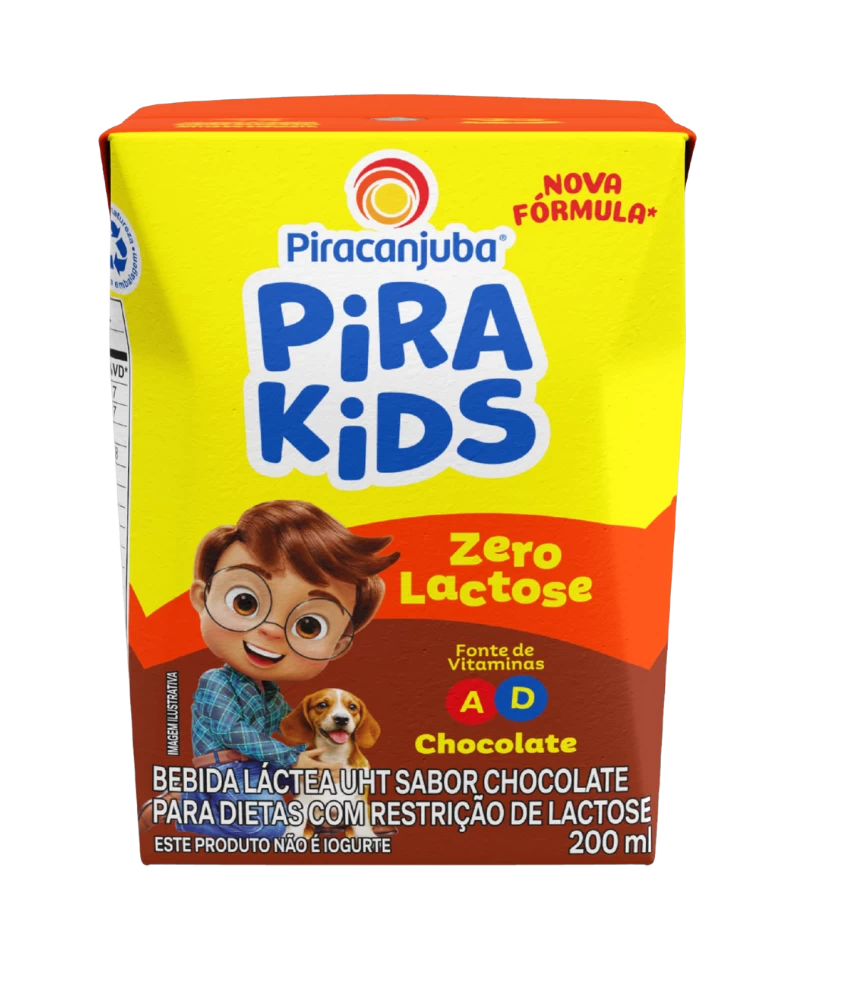 Achocolatado Piracanjuba Pirakids Zero Lactose 200ml