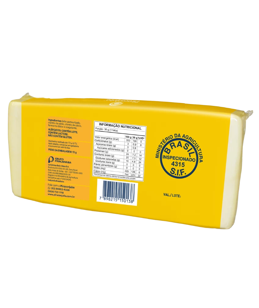 Queijo Mussarela Piracanjuba 4kg