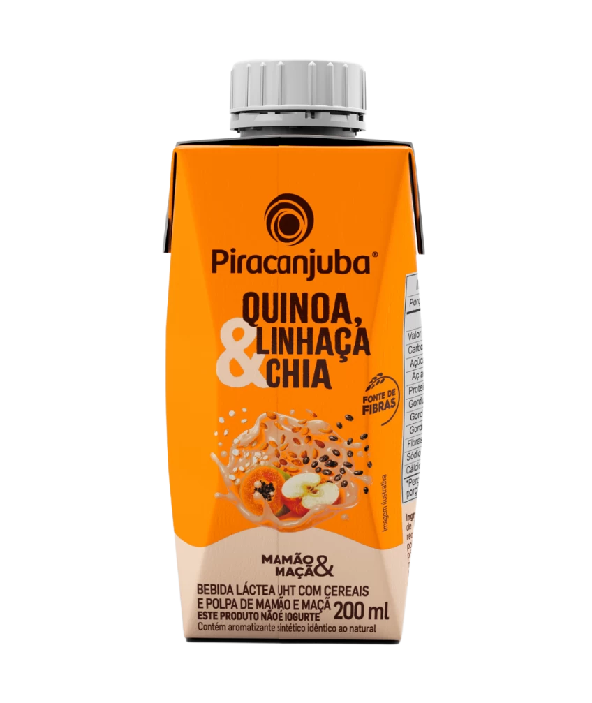 Bebida Láctea com Cereais Piracanjuba Mamão & Maçã 200ml