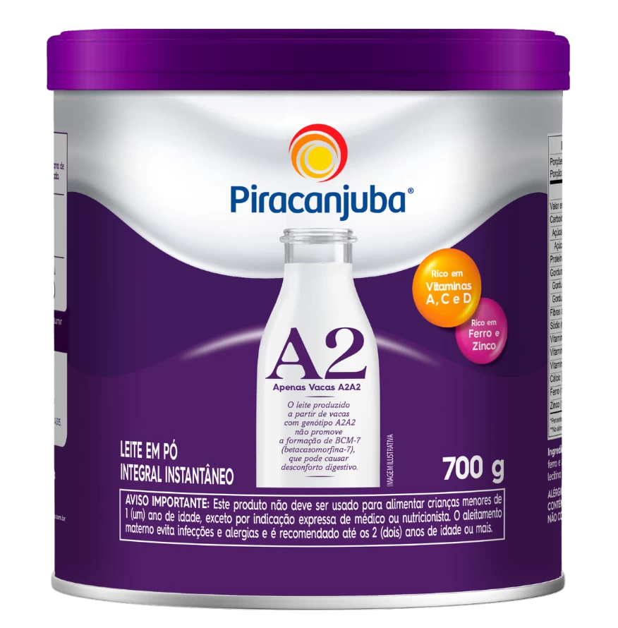 Produto Leite em Pó Integral Instantâneo Piracanjuba A2 700g