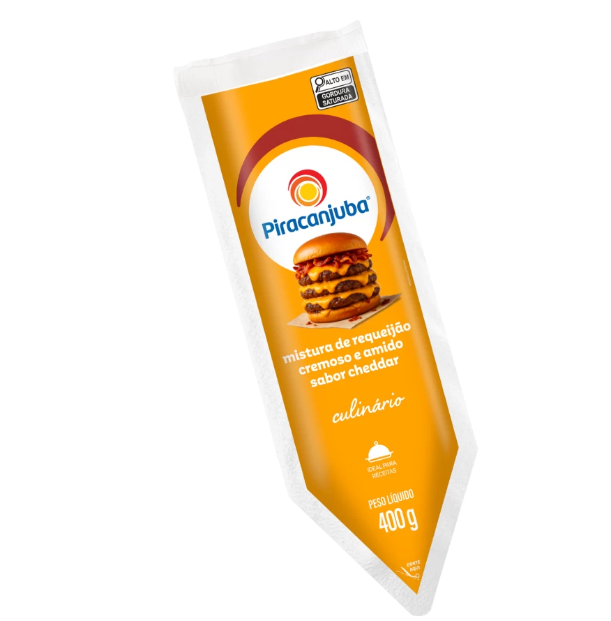 Produto Mistura de Requeijão e Amido Sabor Cheddar Piracanjuba 400g