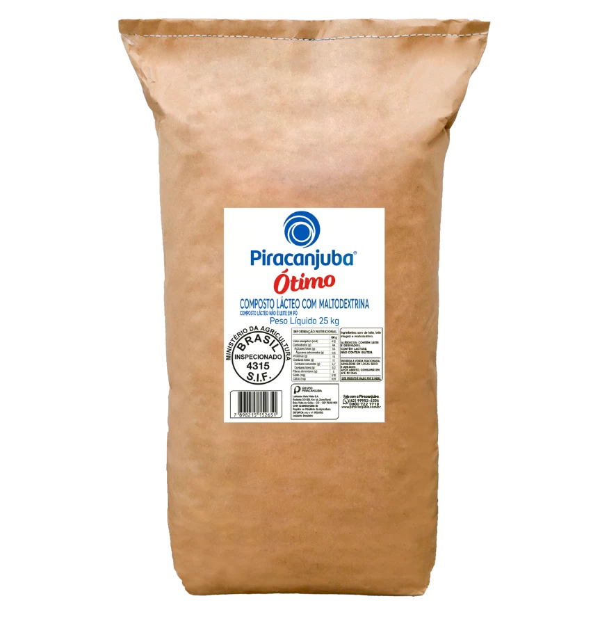Produto Composto Lácteo com Maltodextrina Piracanjuba Ótimo 25kg