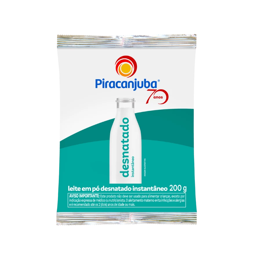 Produto Leite em Pó Desnatado Instantâneo Piracanjuba 200g
