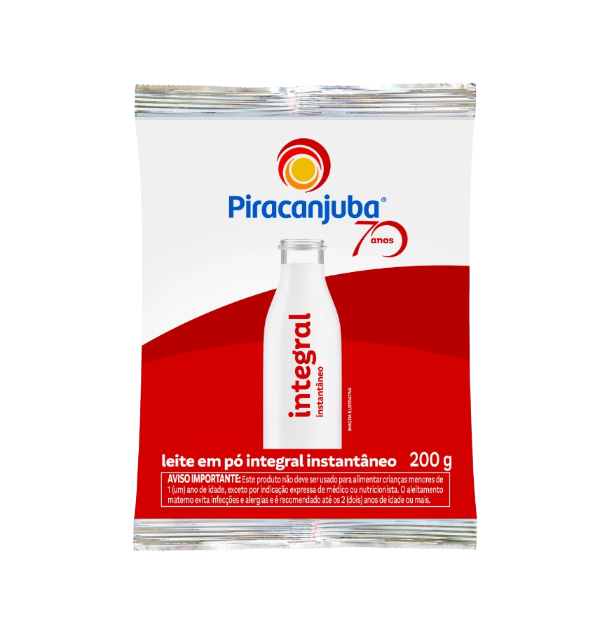 Produto Leite em Pó Integral Instantâneo Piracanjuba 200g