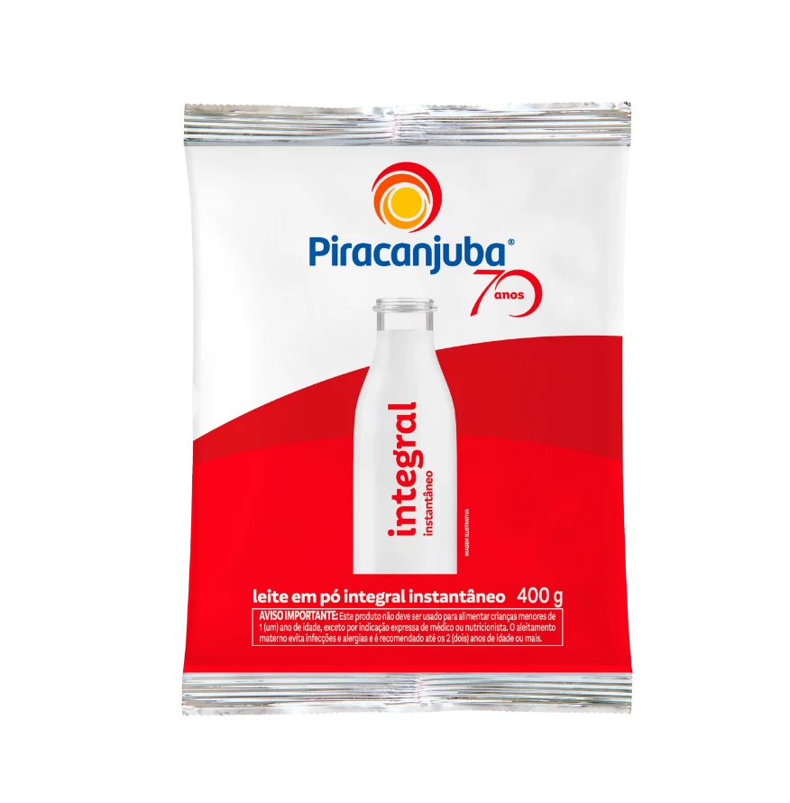 Produto Leite em Pó Integral Instantâneo Piracanjuba 400g