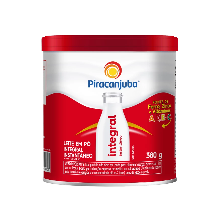 Produto Leite em Pó Integral Instantâneo Piracanjuba 380g