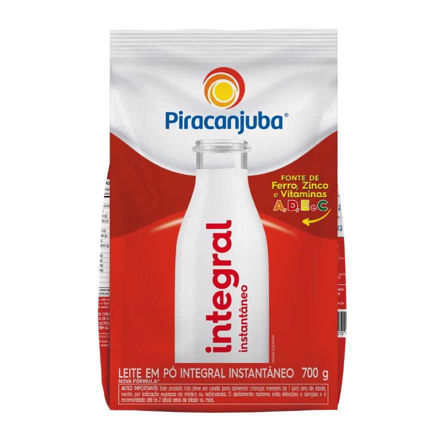 Produto Leite em Pó Integral Instantâneo Piracanjuba 700g