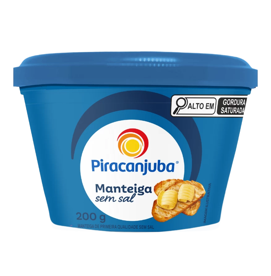 Produto Manteiga sem Sal Piracanjuba 200g