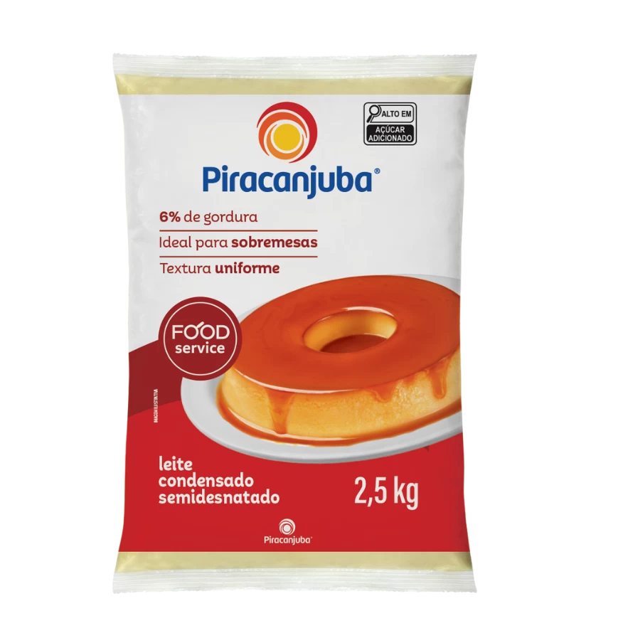 Produto Leite Condensado Semidesnatado Piracanjuba 2,5kg