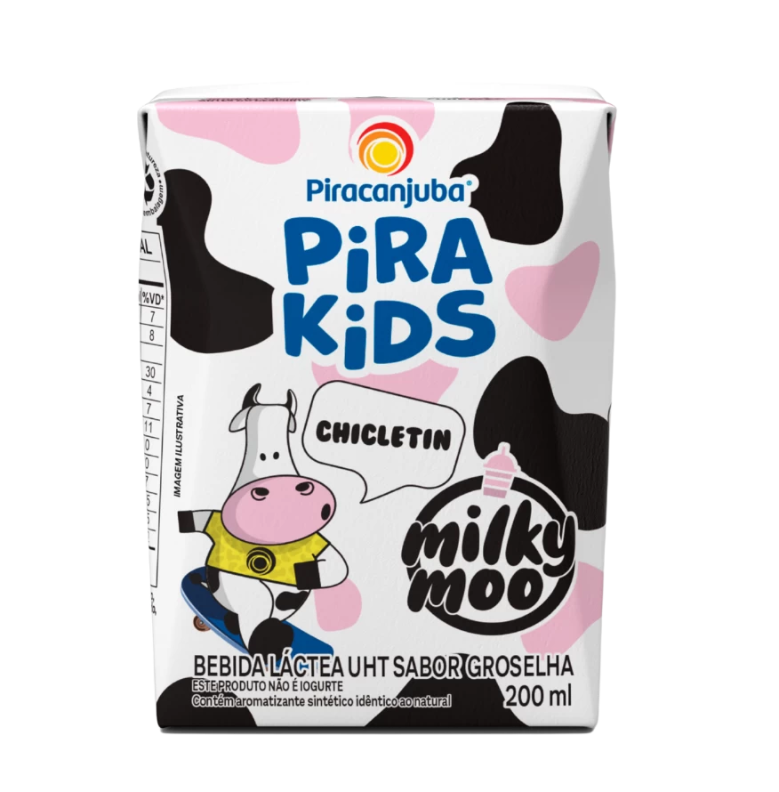 Produto Pirakids + Milky Moo Chicletin 200 ml