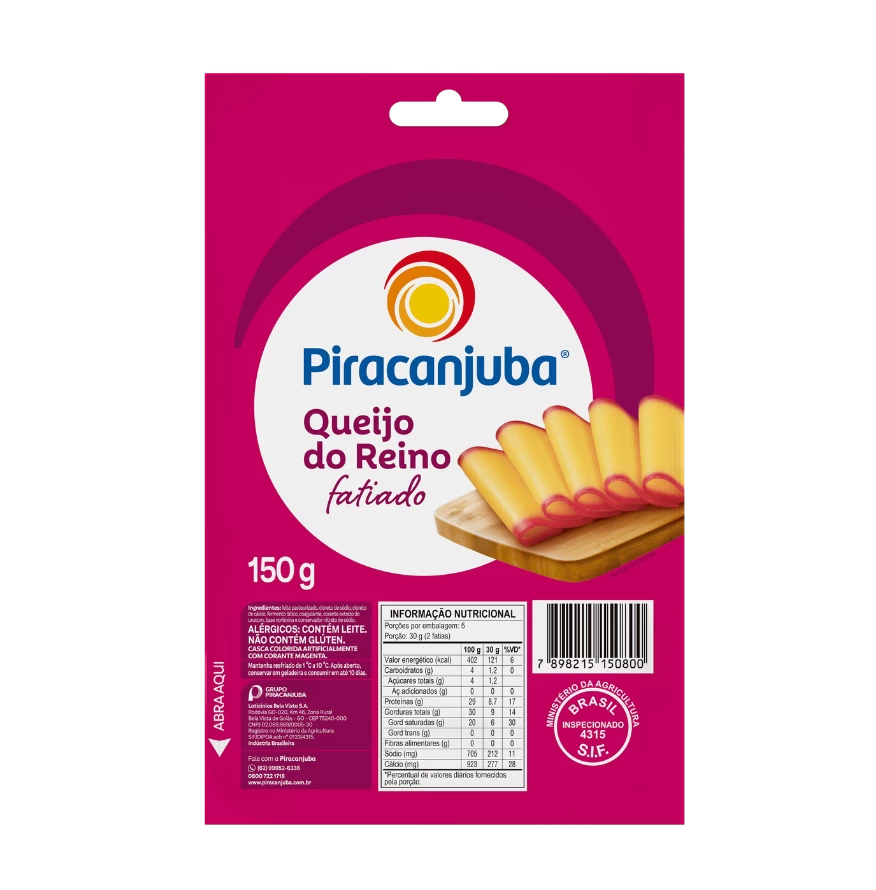 Produto Queijo do Reino Fatiado Piracanjuba 150g