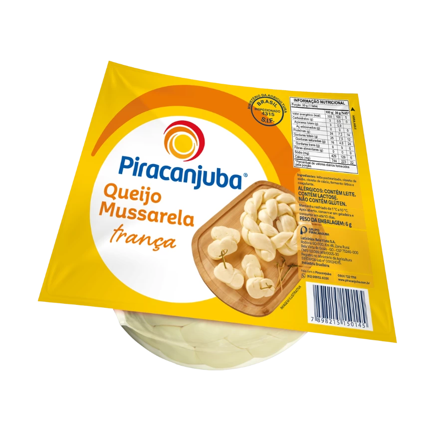 Produto Queijo Mussarela Trança Piracanjuba