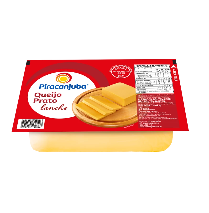 Produto Queijo Prato (lanche) Piracanjuba
